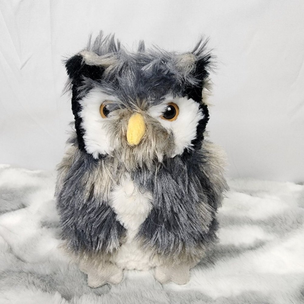 Douglas Gray Owl Plush Stuffed Animal Toy w/ Partial Tag 2016 7"
